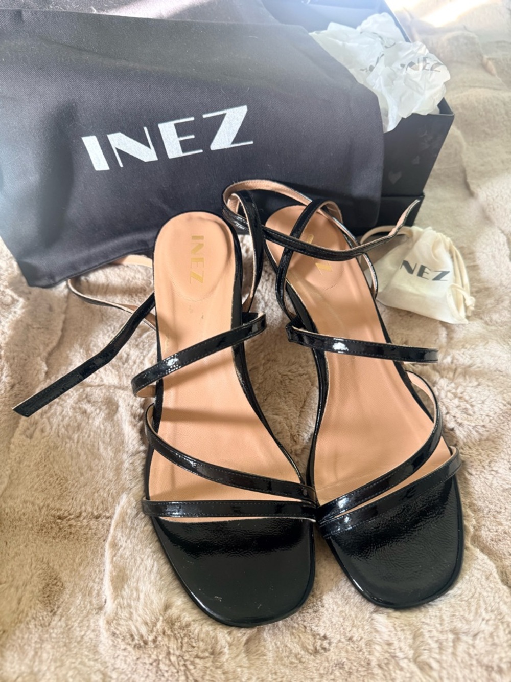 INEZ Sofia Heel - Black Patent - 8 - Picture 6 of 9